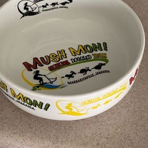 Margaritaville ceramic dog bowl